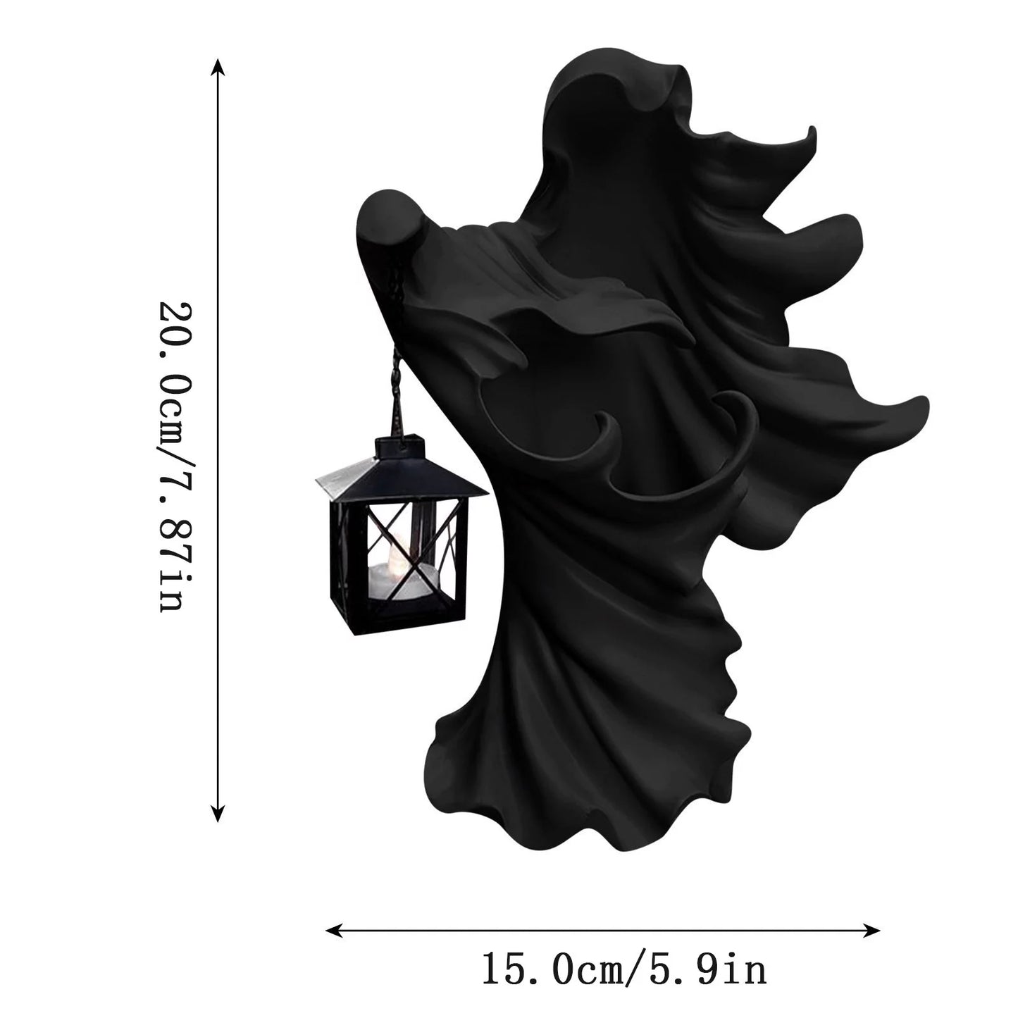 Hell Messenger with Lantern Witch Decoration Lantern the Ghost Looking for Light Halloween Decorations