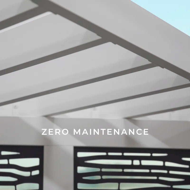 Ridgedale Modern Steel Pergola with Canopy / Finish: Red