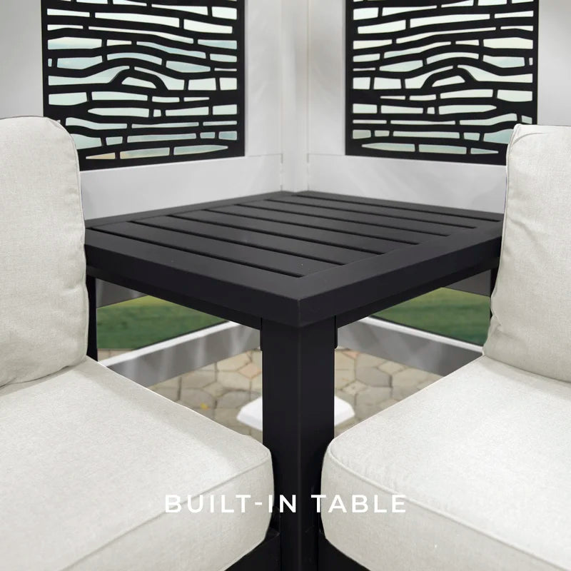 Ridgedale Modern Steel Pergola with Canopy / Finish: Red