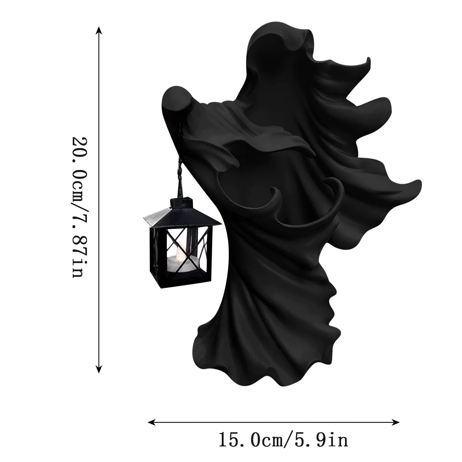 Hell Messenger with Lantern Witch Decoration Lantern the Ghost Looking for Light Halloween Decorations